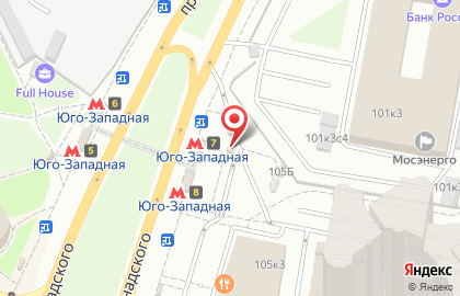 Компания Московский паркинг на проспекте Вернадского на карте