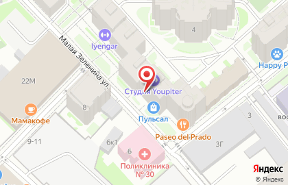 Кофе-бар Etlon coffee на Глухой Зелениной улице на карте
