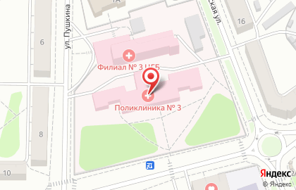 Поликлиника №3 Орехово-Зуевская ЦГБ на Красноармейской улице в Орехово-Зуево на карте