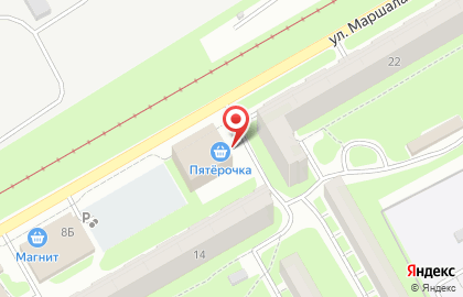 Магазин Свежее мясо на улице Маршала Ерёменко на карте