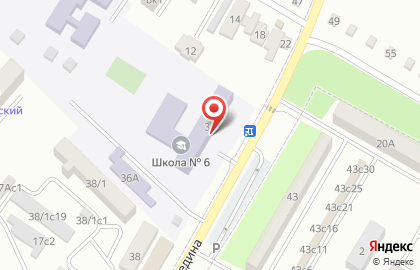 Средняя школа №6 в Майкопе на карте