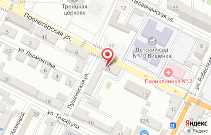 Краснодарская краевая коллегия адвокатов на Пролетарской улице на карте