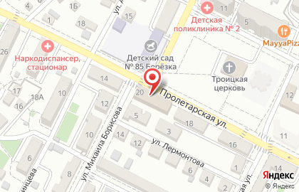 Аптека Ева на Пролетарской улице на карте