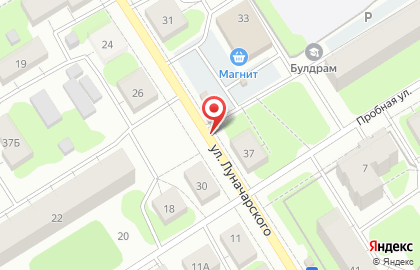 Форум на улице Луначарского на карте