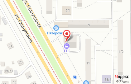Телекоммуникационная компания ТТК в Правобережном районе на карте