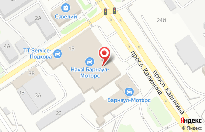 Автосалон Барнаул-Моторс в Барнауле на карте
