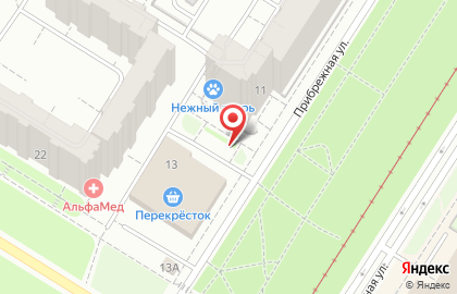 Север-Метрополь, Кондитерское Производство на Прибрежной улице на карте