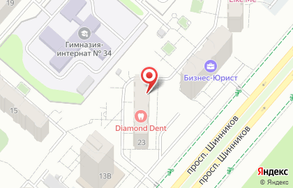 Ателье Дамское счастье на проспекте Шинников на карте
