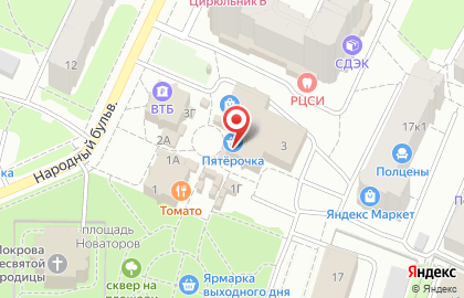 Компания Дом.ru на площади Новаторов на карте