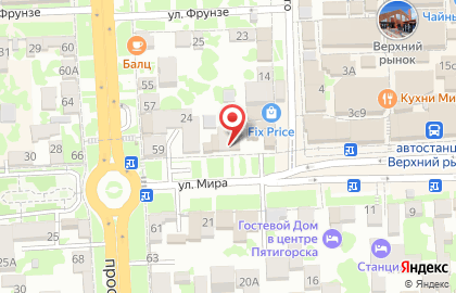 Магазин Four price на улице Мира на карте