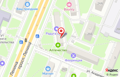 Farmani, Нижняя часть города на проспекте Ленина на карте
