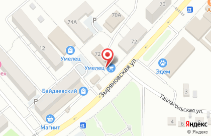 Универсальный магазин Умелец в Орджоникидзевском районе на карте