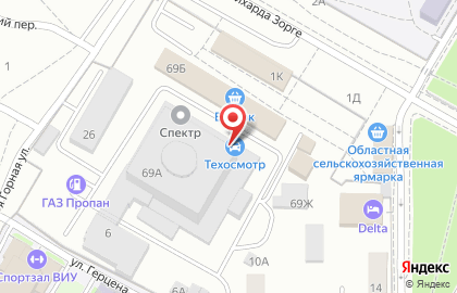 Пункт технического осмотра Автотехосмотр в Краснооктябрьском районе на карте
