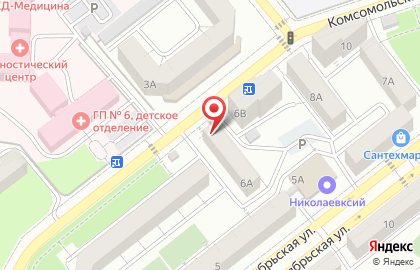 Пирожковая на Комсомольской, 6а на карте