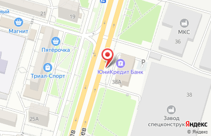 Рекламный щит 3х6м. на улице Доваторцев 38А на карте