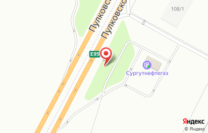 Заправочная станция Митекс на Пулковском шоссе на карте