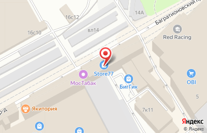 Барбершоп TOPGUN на метро Багратионовская на карте