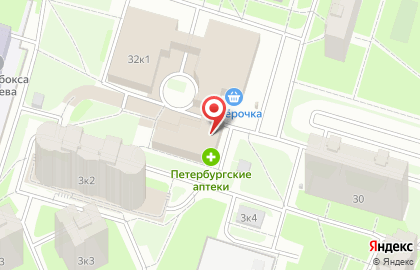 Продуктовый магазин в Санкт-Петербурге на карте