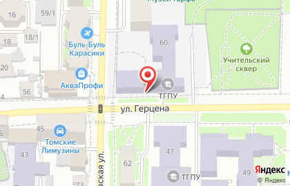 Томский государственный педагогический университет на Киевской улице на карте