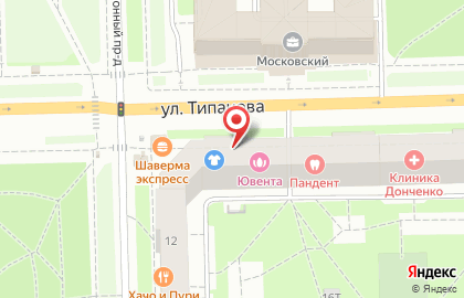 Салон красоты Ювента в Московском районе на карте