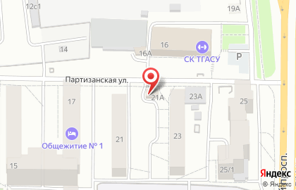 Продуктовый магазин Тополек на Партизанской улице на карте