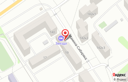 Гостиница Звезда в Тюмени на карте