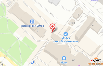 Продовольственный киоск на проспекте Комарова на карте