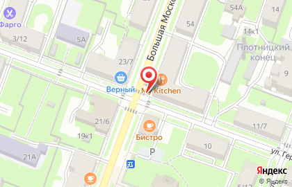 Фирменный магазин Великолукский мясокомбинат на Большой Московской улице, 52/9 на карте