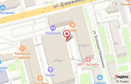 Школа танцев Ю на Дворянской улице на карте