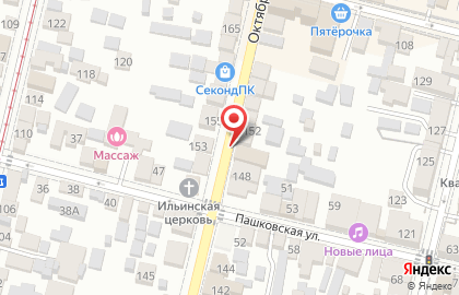 Гринвей на Октябрьской улице на карте