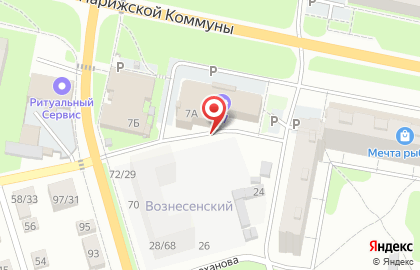 ЭТМ на улице Парижской Коммуны на карте