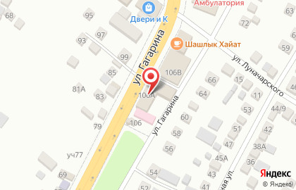 Центр социальных инициатив на улице Гагарина на карте