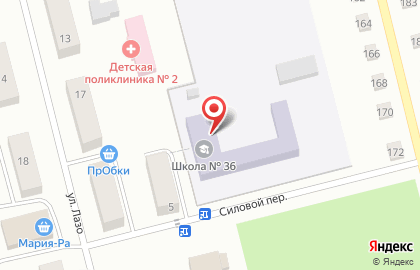 Основная общеобразовательная школа №36 в Анжеро-Судженске на карте