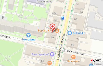 Ювелирный магазин Золотой на Советском проспекте на карте