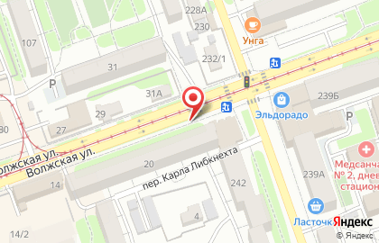 Кедр на Волжской улице на карте