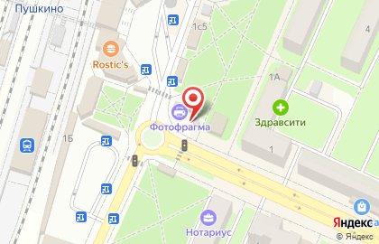 Киоск по продаже молочных продуктов, г. Пушкино на Вокзальной улице на карте