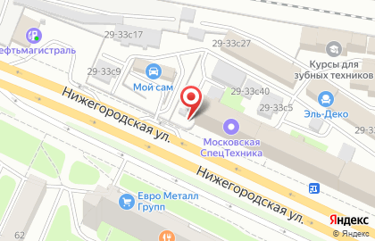 Шиномонтажная мастерская на Нижегородской улице на карте
