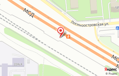Автокомплекс на Лосиноостровской улице на карте