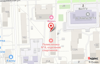 Поликлиника №6, Кировская городская клиническая больница №8 на карте