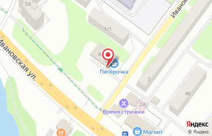 Супермаркет Пятёрочка на Ивановской улице на карте