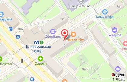 Кафе-кондитерская Север-Метрополь на улице Бабушкина на карте