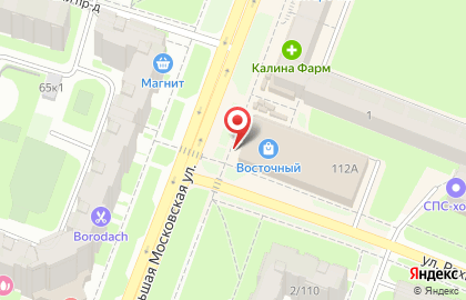 Парус на Большой Московской улице на карте