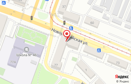 Магазин мясных полуфабрикатов Ариант на Новороссийской улице, 77 на карте