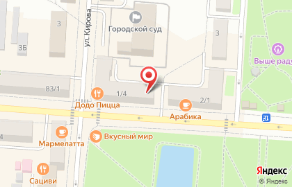 Пиццерия Додо Пицца на Советской площади на карте