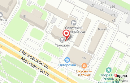 Московский таможенный пост Тульской таможни на Московском шоссе на карте