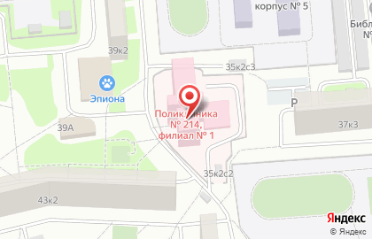 Городская поликлиника №214 на Ореховом бульваре на карте