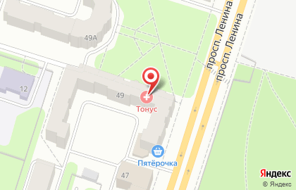 Медицинский центр Тонус на проспекте Ленина на карте
