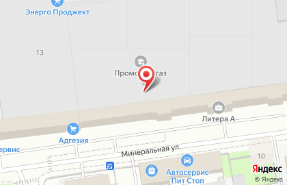 Русский Фейерверк - Нева на Минеральной улице на карте