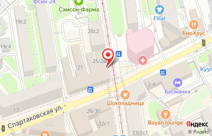 Пивной ресторан Ян Примус на Спартаковской улице на карте