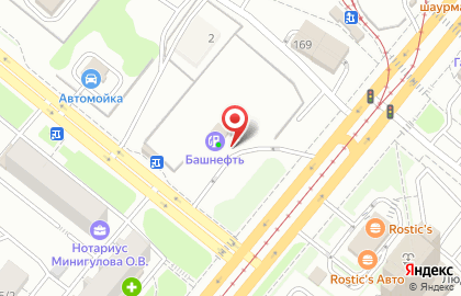 Заправочная станция Башнефть на улице Менделеева на карте